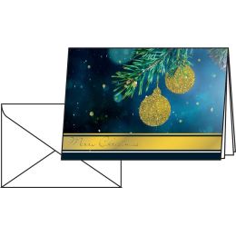 sigel Weihnachtskarte Golden Glitter, A6, 220 g