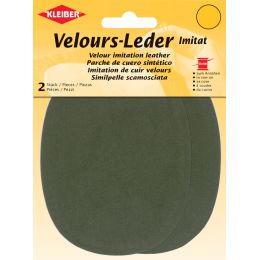 KLEIBER Velour-Leder-Imitat, 100 x 130 mm, mittelgrau