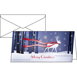 sigel Weihnachtskarte Winters Eve, DIN lang (2/3 A4)