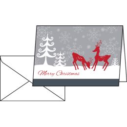 sigel Weihnachtskarte Red Deer, A6, 220 g