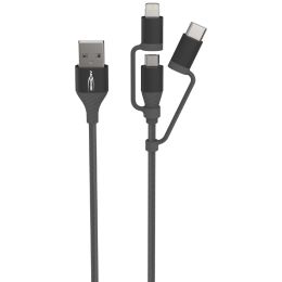 ANSMANN 3in1 Daten- & Ladekabel, Lightning/USB-C/Micro-USB