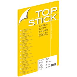 TOP STICK CD-Etiketten Maxi, Durchmesser: 117 mm, weiß