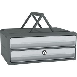 CEP Schubladenbox MoovUp SECURE, 2 Schbe, grau / minze