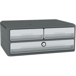 CEP Schubladenbox MoovUp SECURE, 3 Schbe, grau / minze