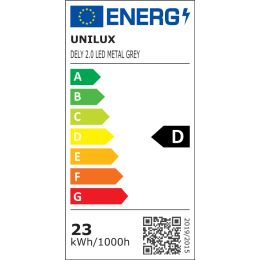 UNiLUX LED-Deckenfluter DELY 2.0, dimmbar, schwarz