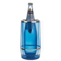 APS Flaschenkühler, Polystyrol, blau mit Chromrand