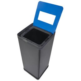 ALBA Wertstoffsammelbox fr Papier, schwarz/blau, 50 Liter