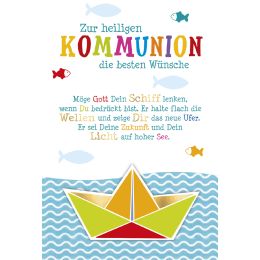 SUSY CARD Kommunionskarte Schiffchen