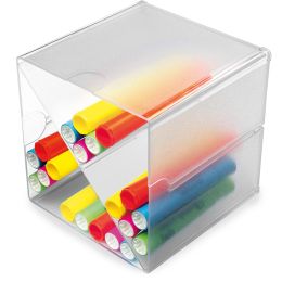 deflecto Organisationsbox Cube, 1 Fach, glasklar