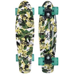 SCHILDKRT Retro Skateboard Free Spirit Camouflage