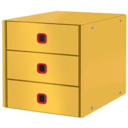 LEITZ Schubladenbox Click & Store Cosy, 3 Schübe, gelb