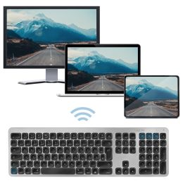LogiLink Bluetooth Multi-Device Tastatur, silber
