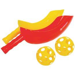 SCHILDKRT Wurf- und Fangspiel Scoop Ball, gelb/rot