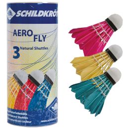 SCHILDKRT Natur-Federball Aerofly, farbig sortiert