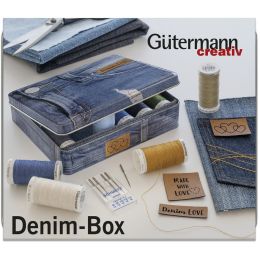 Gtermann Nhfaden-Set Demin-Box, 12 Spulen