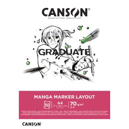 CANSON Studienblock GRADUATE Manga Marker Layout, DIN A4