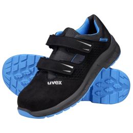 uvex 2 trend Sicherheits-Sandale S1P, schwarz/blau, Gr. 36