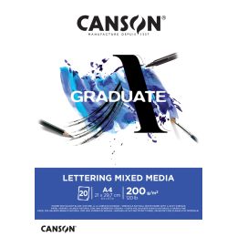CANSON Studienblock GRADUATE LETTERING MIXED MEDIA, DIN A4