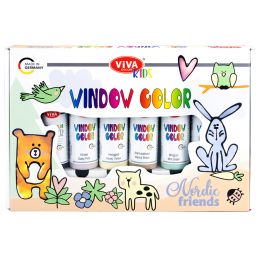 ViVA DECOR Viva KIDS Window Color Set Nordic Friends