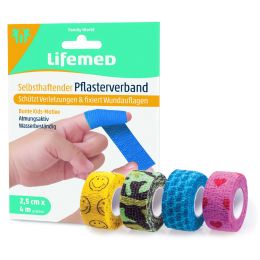 Lifemed Pflasterverband, selbsthaftend, farbig sortiert