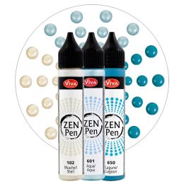 ViVA DECOR Zen-Pen Farbset Farbe der Mitte, 3er Set