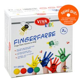 ViVA DECOR Fingerfarbe ViVA KIDS, 4er-Set Basic