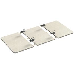 LogiLink Tischplatte, 3-geteilt, (B)1.200 x (T)600 mm, wei
