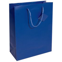 sigel Geschenktüte, mit Mattlack, Größe: L, ultramarinblau