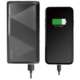 LogiLink Mobiler Zusatzakku, 10.000 mAh, 2x USB, schwarz