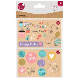 SUSY CARD Sticker-Set Happy Eco B-day
