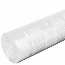 PROnappe Damast-Tischtuch, (B)1,18 x (L)10,0 m, weiß