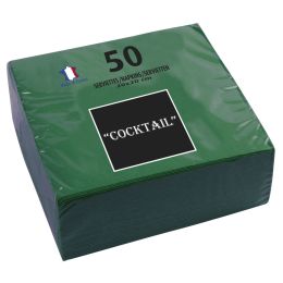 PROnappe Cocktail-Servietten, 200 x 200 mm, tannengrün