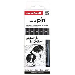 uni-ball Fineliner PIN Manga Shonen PF, 5er Set