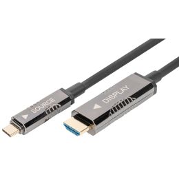DIGITUS USB Typ-C auf HDMI AOC Adapterkabel, 20 m