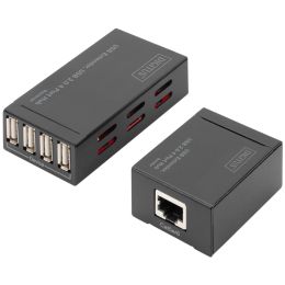 DIGITUS USB Extender und 2.0 Hub, 4-Port, 50 m