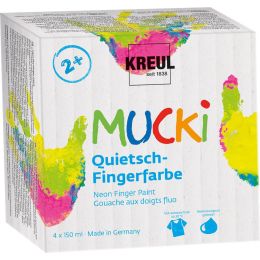 KREUL Quietsch-Fingerfarbe MUCKI, 150 ml, 4er-Set