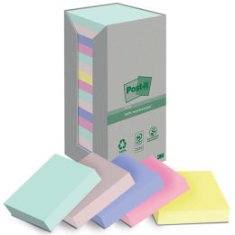 Post-it Haftnotizen Recycling Notes, 76 mm x 76 mm, farbig