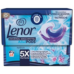 Lenor All-in-1 Pods Waschmittel Aprilfrisch, 18 WL Kartonbox