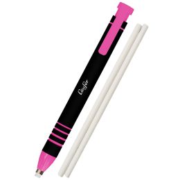 Lufer Kunststoff-Radierstift, inkl. 2 Ersatzradierer, pink