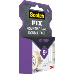 3M Scotch-Fix Spiegel-Montageklebeband, 19 mm x 1,5 m, weiß