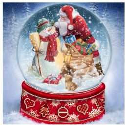 PAPSTAR Weihnachts-Motivservietten Snow Globe