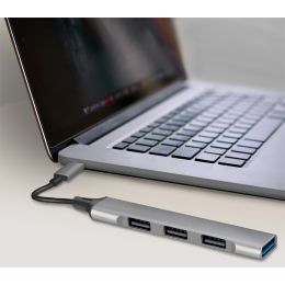 LogiLink USB 3.2 Gen 1 Slim Hub, 4-Port, Aluminiumgehäuse