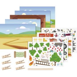 HEYDA Rubbelsticker Karten-Set Bauernhof