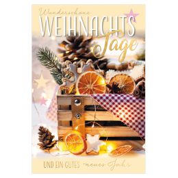 SUSY CARD Weihnachtskarte Pltzchen in Holzkiste
