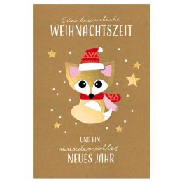 SUSY CARD Weihnachtskarte Fuchs