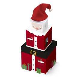 Clairefontaine Geschenkboxen-Set Weihnachtsmann, 3-teilig