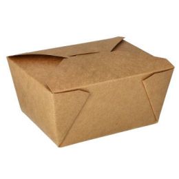 PAPSTAR Lunchbox pure, 750 ml, braun