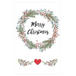 SUSY CARD Weihnachtskarte Xmas wreath