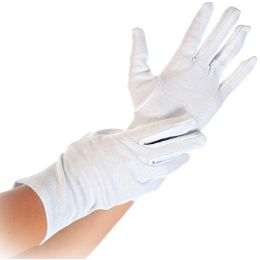HYGOSTAR Baumwoll-Handschuh Blanc, L, wei