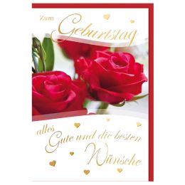 SUSY CARD Geburtstagskarte groes Kleeblatt